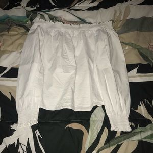 White Off The Shoulder Blouse
